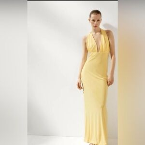 🔥🔥Zara Yellow Halter Dress